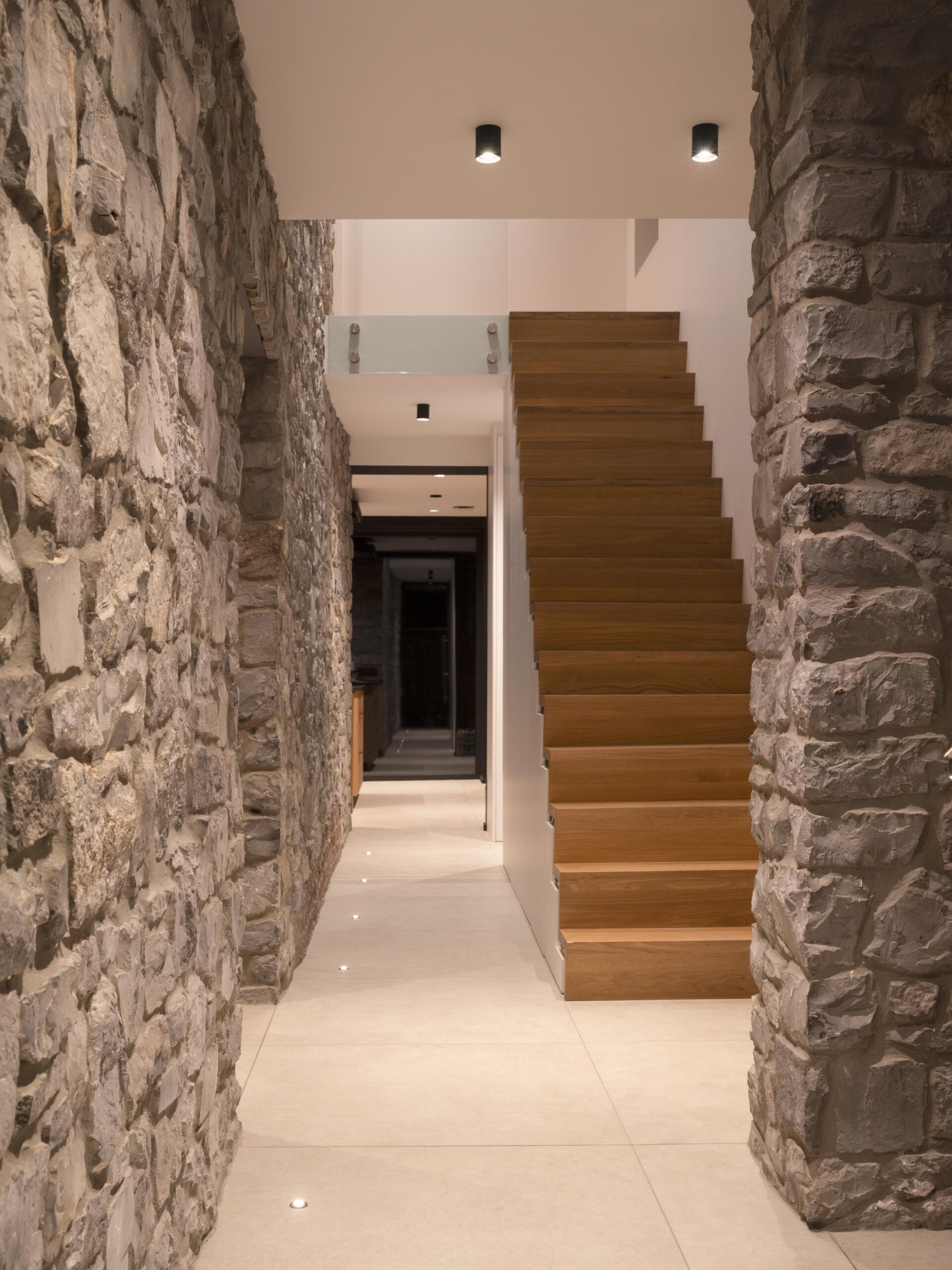 Brix-Architecture Rénovation villa Mosane Architecte Style Mosan Escalier contemporain