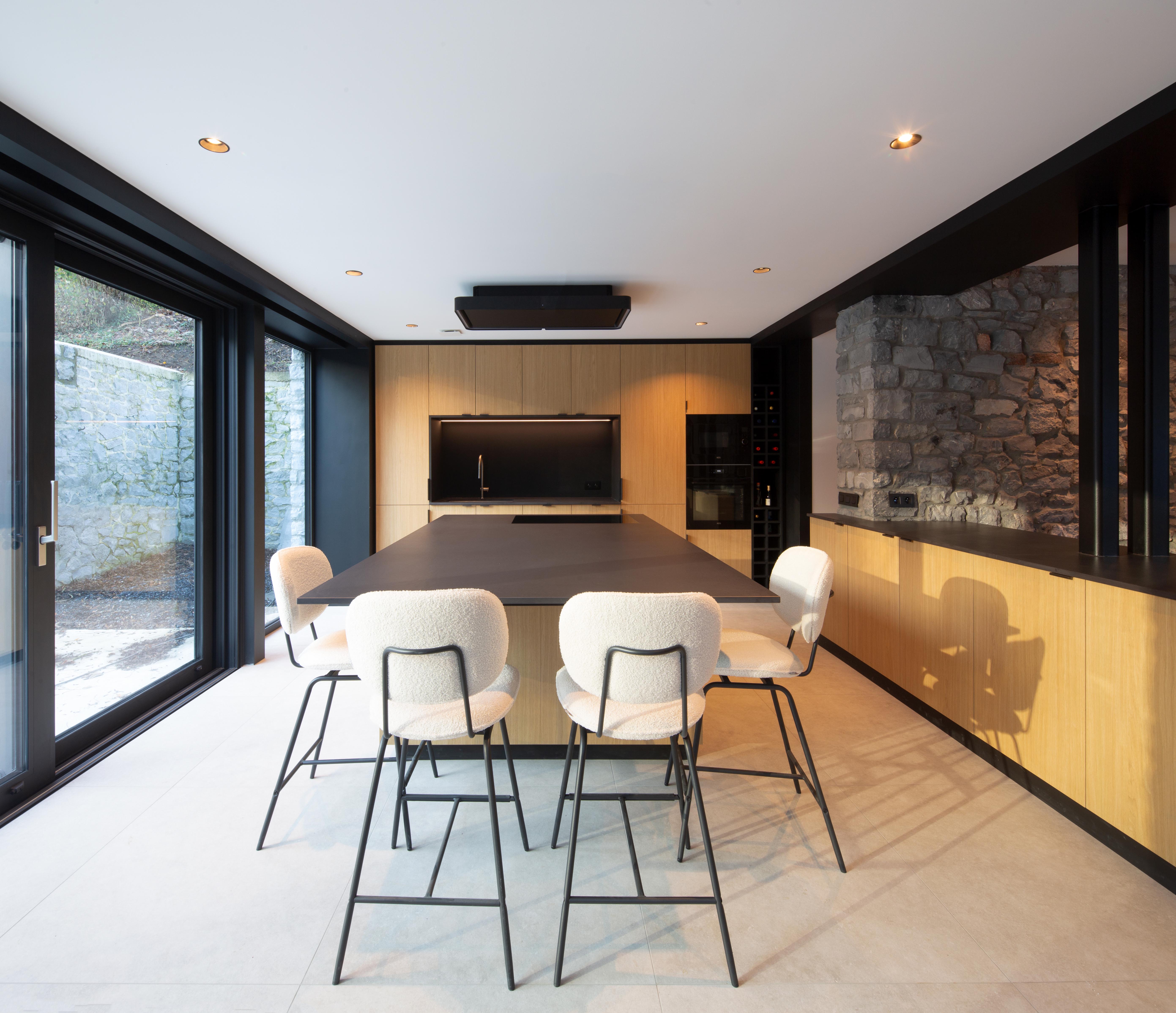 Brix-Architecture Rénovation villa Mosane Architecte Style Mosan Cuisine contemporaine