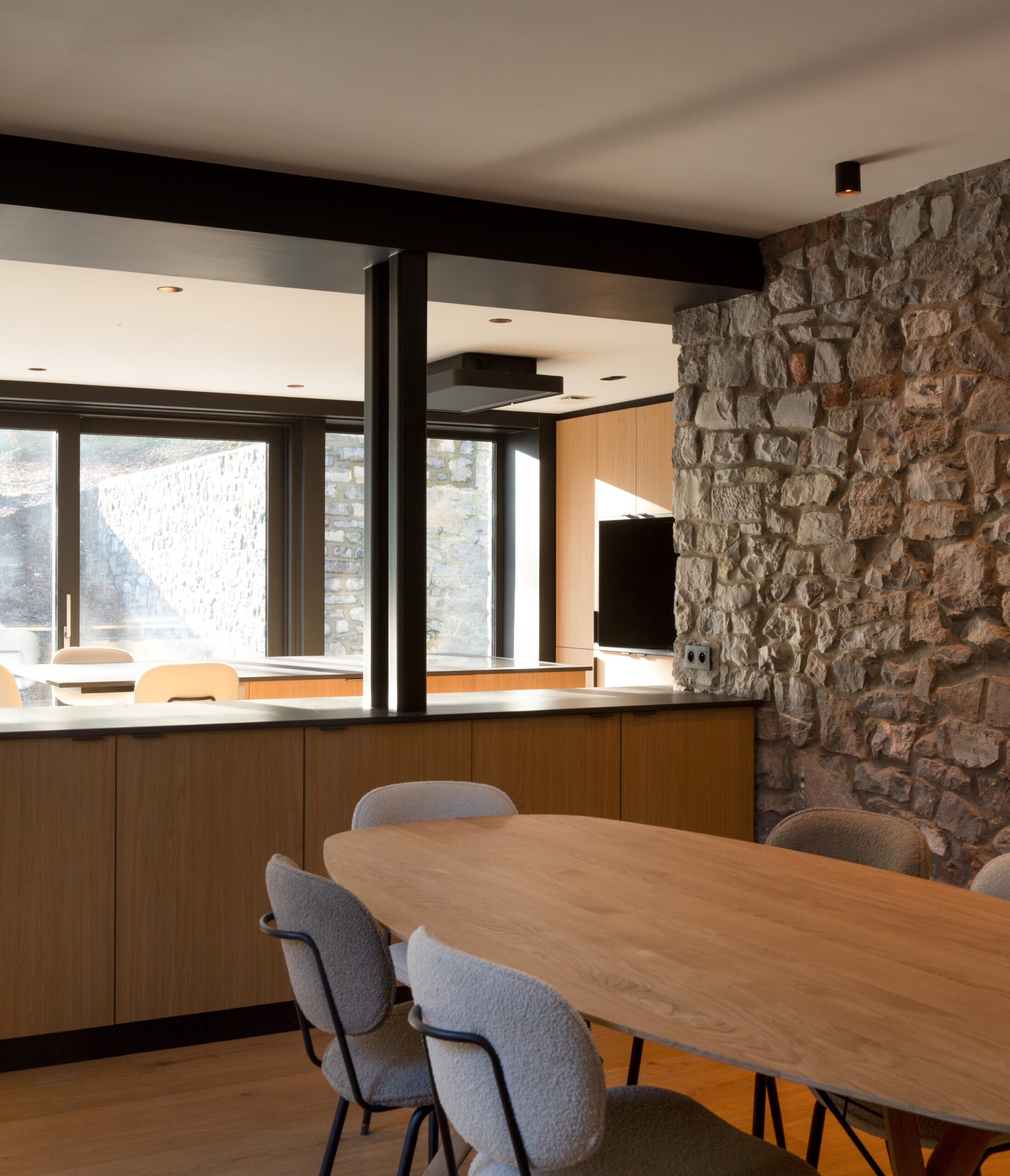 Brix-Architecture Rénovation villa Mosane Architecte Style Mosan Cuisine contemporaine